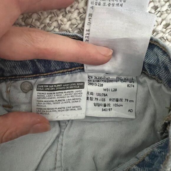 Levi's Light Blue Straight Leg Jeans - Picture 7 of 7